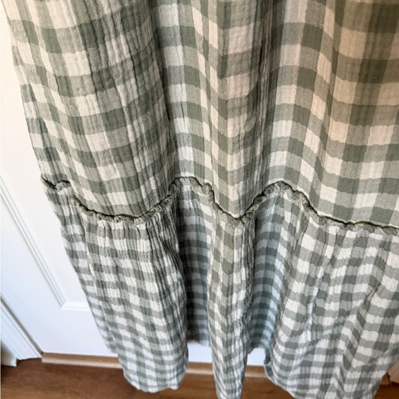 UpWest Green and White Checkered Maxi Dress - Picture 3 of 6